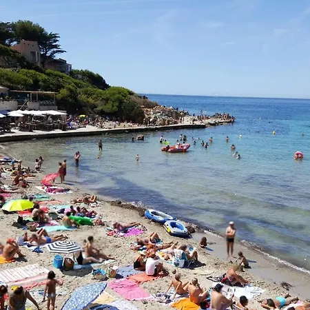 Grand T2 Vue Mer Calme Climatise 500 M Village Et Plage Parking Gratuit Sanary-sur-Mer Exterior photo
